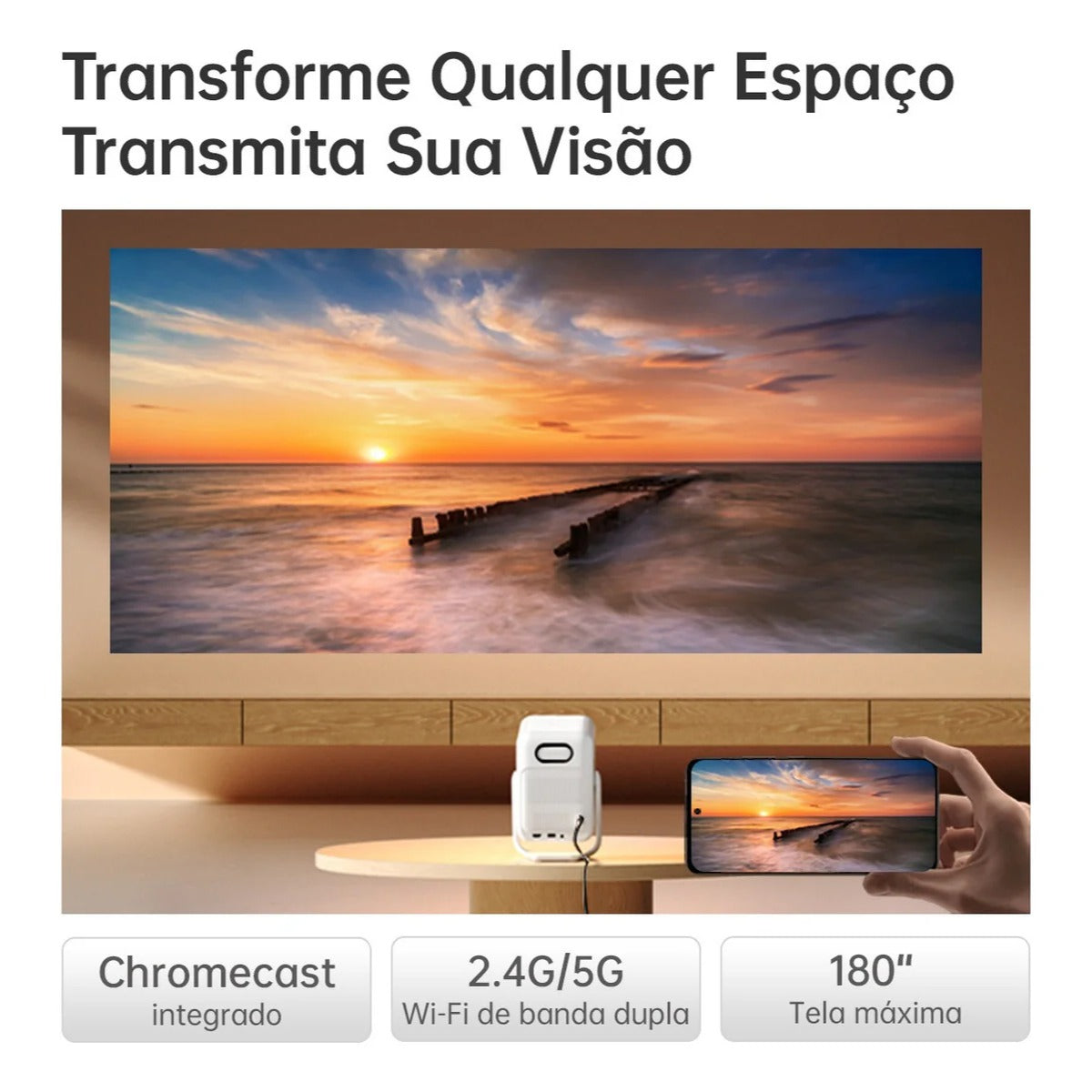 Projetor Portátil Wanbo T2 Ultra