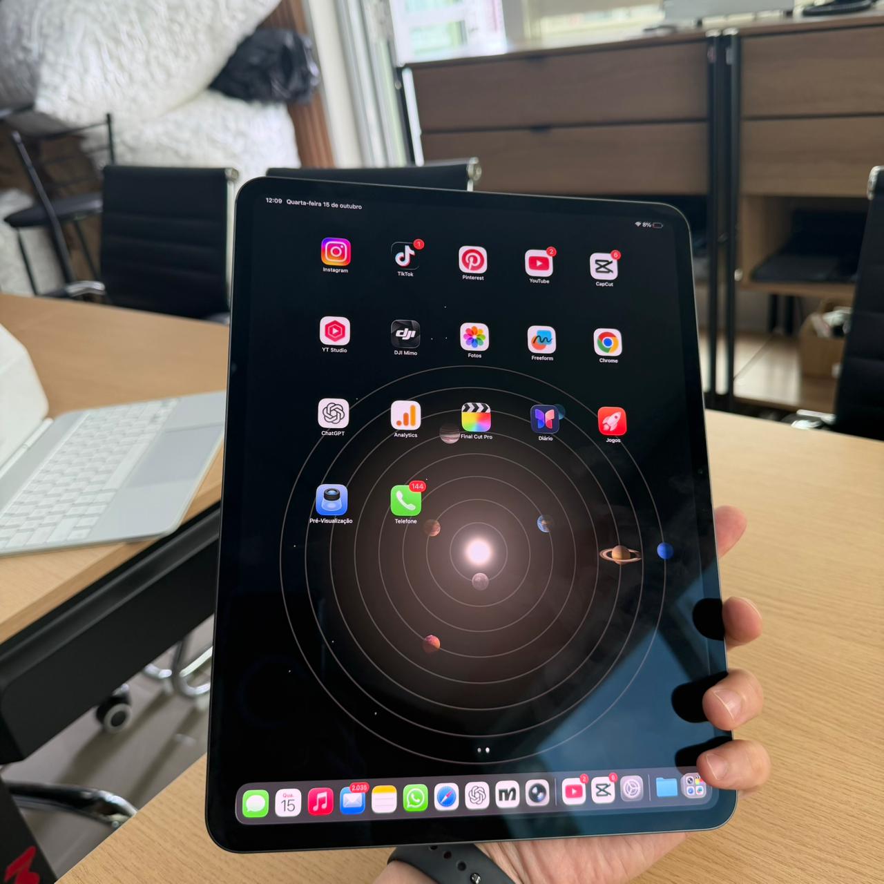 Ipad Pro M4 256GB 13 Polegadas Seminovo Garantia Apple 14/07/2026 Bateria 100%