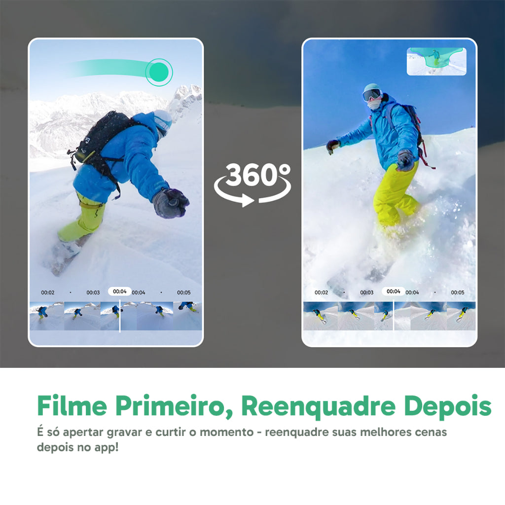 Câmera de Ação AKASO 360 + Suporte