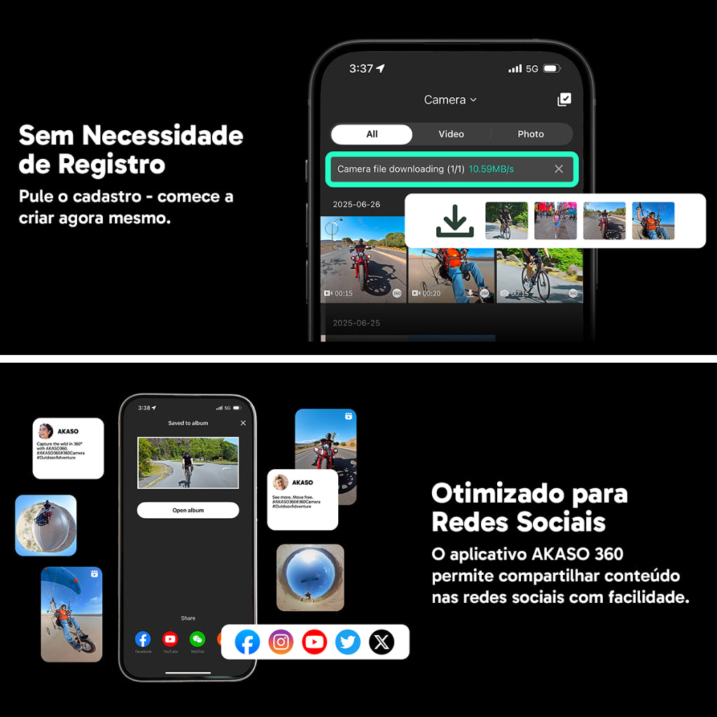 Câmera de Ação AKASO 360