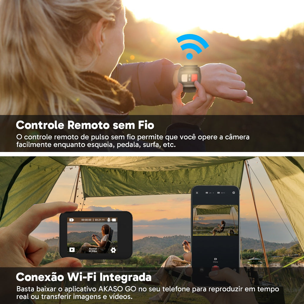 Câmera de Ação Akaso V50X