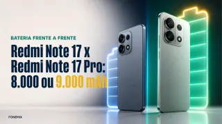 Redmi Note 17 vs Redmi Note 17 Pro: só o Pro tem bateria de 9.000 mAh