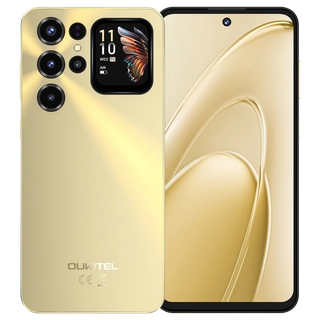 Oukitel C68 Plus 4G Dourado — traseira e frente