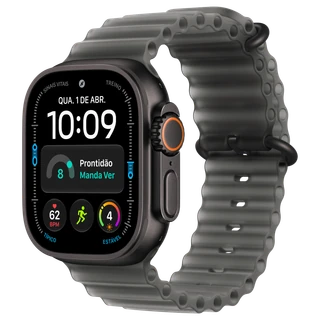 Apple Watch Ultra 4: 49 mm · Titânio · Preto · GPS + Cellular · Oceano · Preto-translúcido · Tamanho único
