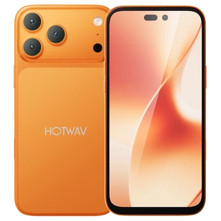 HOTWAV A18 Pro Max Laranja — frente e traseira