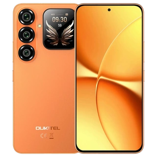 Oukitel P2 Plus 5G Laranja — traseira e frente