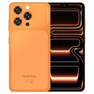 Oukitel C17 Plus 4G Laranja — frente e traseira