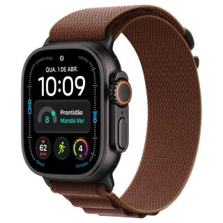 Apple Watch Ultra 4: 49 mm · Titânio · Preto · GPS + Cellular · Loop Alpina · Bordô · P