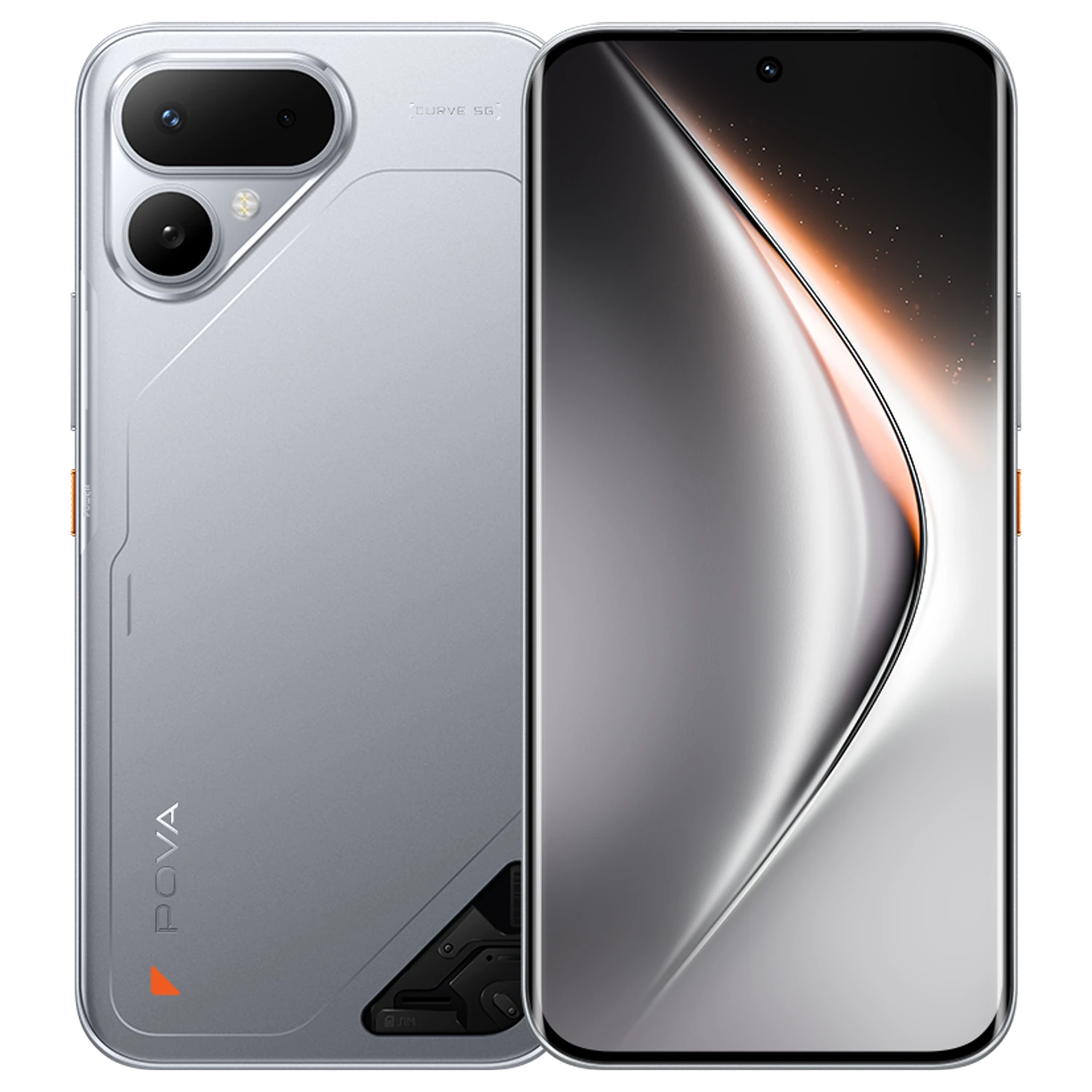 Tecno Pova Curve 2 5G: frente e traseira
