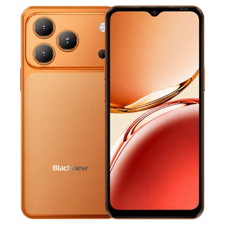 Blackview Wave 7C Laranja — frente e traseira