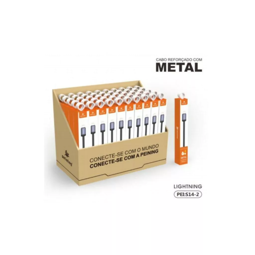 0-fb7e969768cfe5193817253680338181-1024-1024 Cabo Reforçado com Metal Tipo C 60W Peining PEI-S14-5 – Alta Velocidade e Resistência - Imagem 1