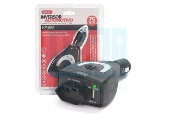 003e891ab2cd543a8e94a4724a2f050b-969a04035fb13bccf517164722188210-1024-1024 Inversor de Tensão para Tomada de Carro KP-552 – Energia em Qualquer Lugar - Imagem 1