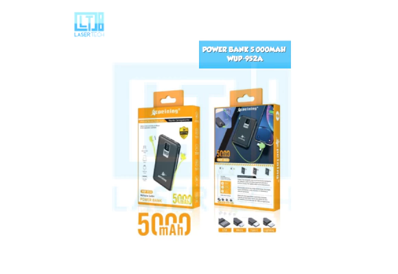00deaba24574c9a1906662be2fec570f-9cd57af4a742ce037a17164019396472-1024-1024 Power Bank 5000mAh WUP-952A – Energia Portátil e Eficiente - Imagem 1