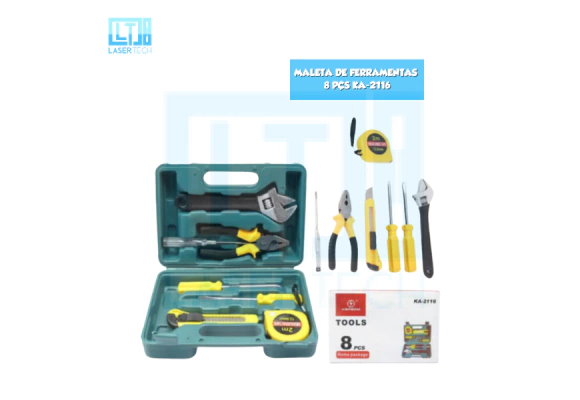 0efe14f0be956fd6d288a616c17ab5f7-7fbf870d9cdd71877517164126678520-1024-1024 Maleta de Ferramentas 8 Peças KA-2116 MO-AN-01 – Completa e Portátil - Imagem 1