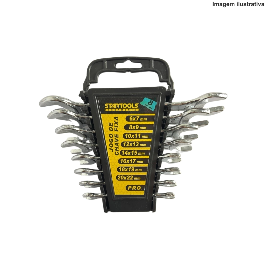 1-01560ccf6ff3cc437a17297093107152-1024-1024 Jogo de Chave Fixa 8 Peças AR0727 – Resistência e Precisão - Imagem 1