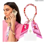Corrente para Celular e Garrafa com Laço de Seda – Estilo e Versatilidade