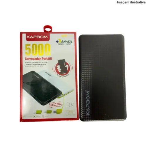 Power Bank 5000mAh KA-952 KAPBOM – Energia Portátil e Compacta