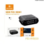 Carregador com Relógio de Cabeceira PEI-WS023 – Função Wireless - Imagem 3