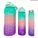 Kit Garrafas Motivacionais 3 Unidades – Hidratação com Estilo e Praticidade - Imagem 2