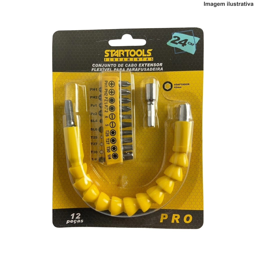 1-94e98b59c73aacc90b17297980676605-1024-1024 Conjunto Cabo Extensor para Parafusadeira 12 Peças AR0435 – Prático e Profissional - Imagem 1