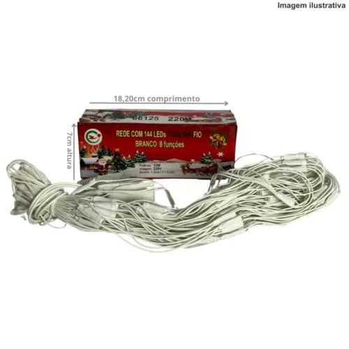 Rede 144 LEDs Colorido 16125 – Efeito Luminoso Natalino 127V