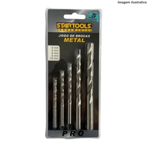 Jogo de Brocas para Metal 5 Peças AR0124 – Resistência e Precisão