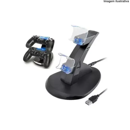 Carregador e Suporte de Controle PS4 – Organização e Eficiência
