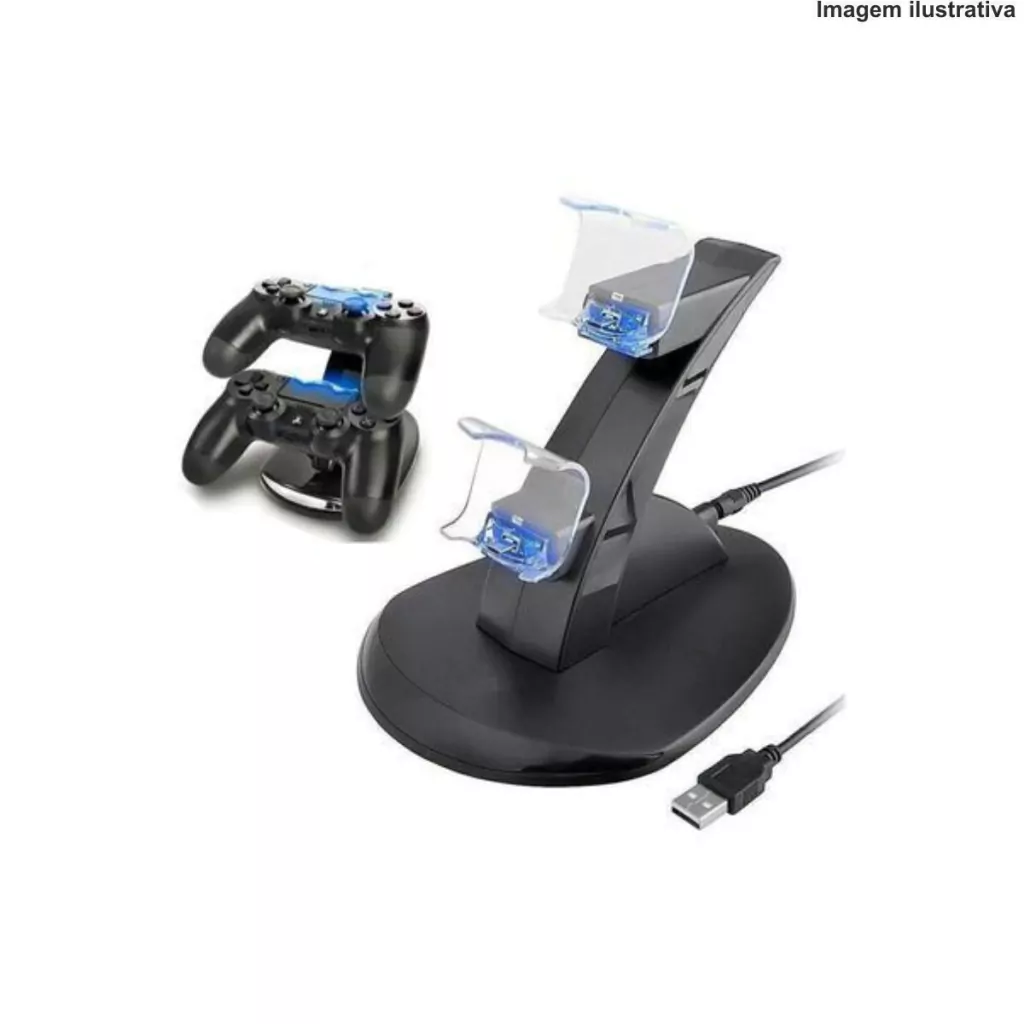 1-ba9a19c5e7b25cc5e917238159950955-1024-1024 Carregador e Suporte de Controle PS4 – Organização e Eficiência - Imagem 1