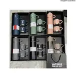 Garrafa Térmica com 3 Canecas 500ml – High Quality Flask Set Prático e Elegante