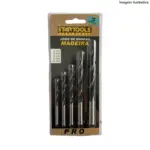 Jogo de Brocas para Madeira 5 Peças AR0123 – Corte Limpo e Durável