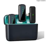 Kit com 2 Microfones de Lapela PEI-MKF02 Peining – Som Claro e Profissional