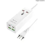 Extensão Multifuncional PEI-ST01 – 2 USB-C + 2 USB-A + 1 Tomada