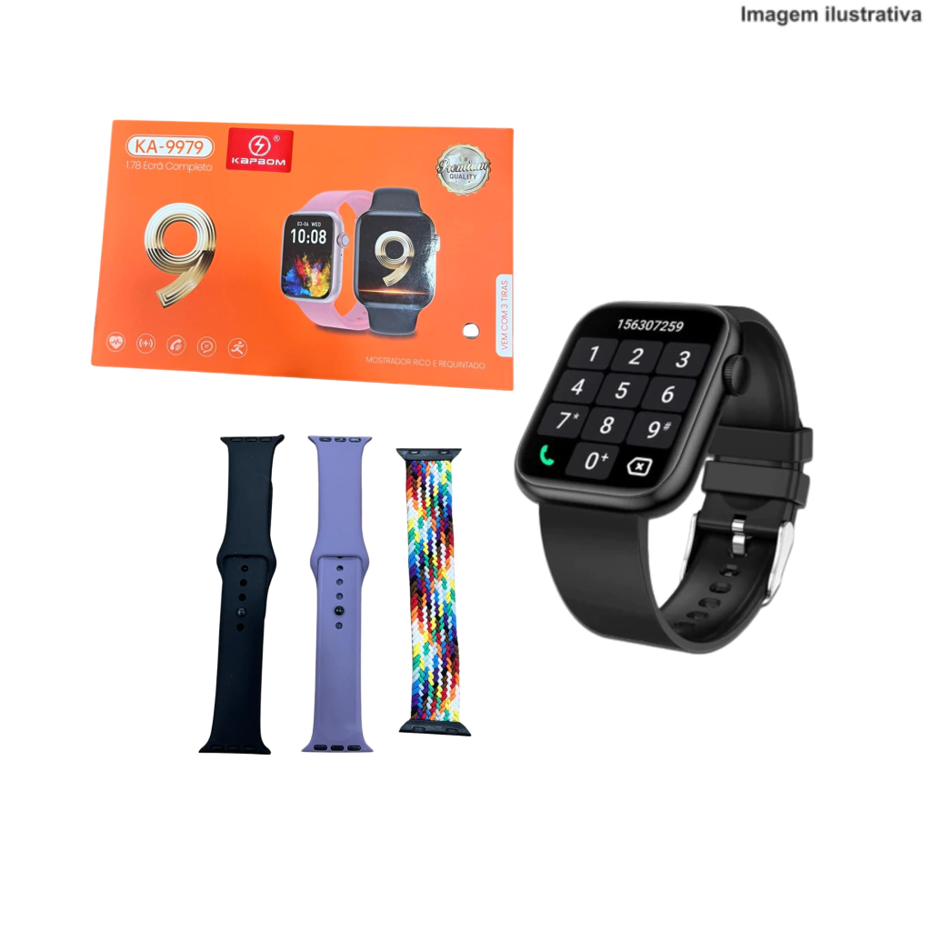 1000001439-7a74fdc7dcbe6a27f217337736839739-1024-1024 Relógio Smartwatch com 3 Pulseiras KA-9979 – Tecnologia e Estilo - Imagem 1