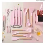 Kit de Colher de Silicone com Faqueiro JG-23 – Completo e Funcional - Imagem 3