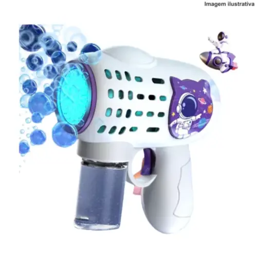 Pistola Automática de Bolhas Giratória BRQ-ARM-37 – Diversão Garantida