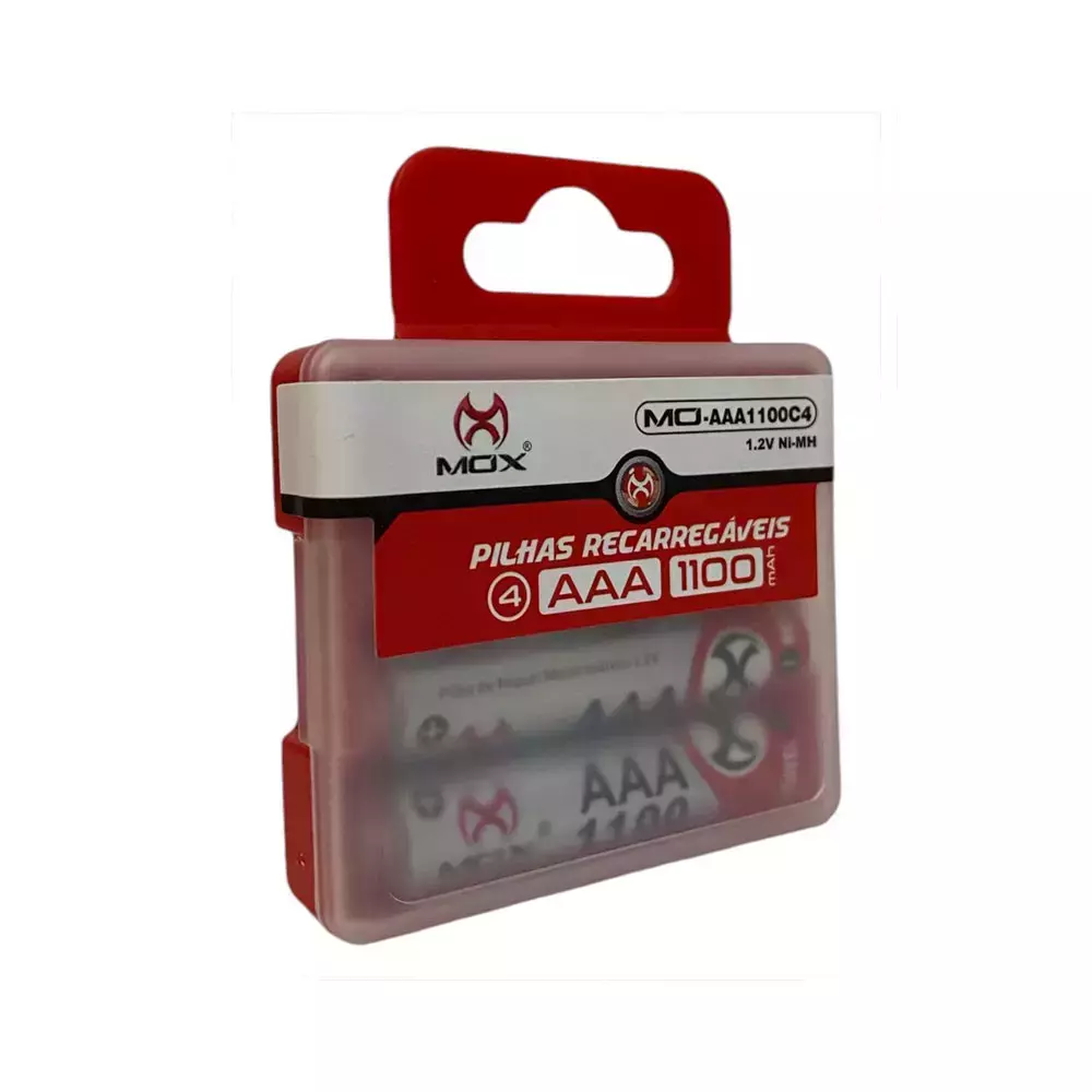 1100aaa-672359f06d88f-691d3435714cffc37c17322909769373-1024-1024 Kit 4 Pilhas Recarregáveis AAA MO-AAA1100C4MOX – Energia Sustentável - Imagem 1