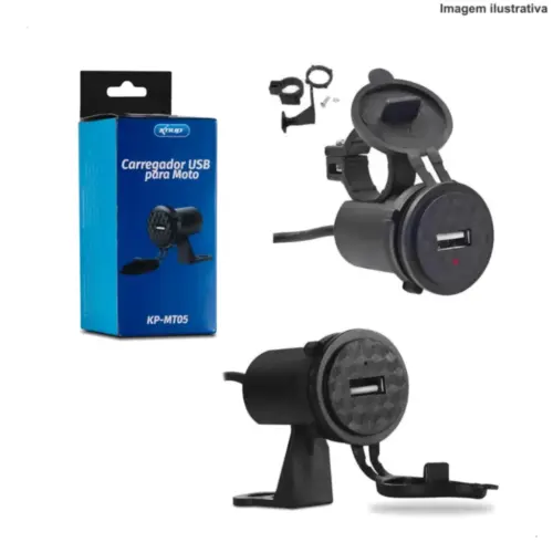 Carregador USB para Moto KP-MT05 – Prático e Reforçado