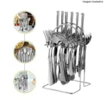 Kit Faqueiro Inox 24 Peças BM-F1075 B-Max – Elegância e Resistência