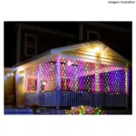 Rede 144 LEDs Coloridos Fio Branco 220V 86125 – Decoração Natalina Brilhante - Imagem 2