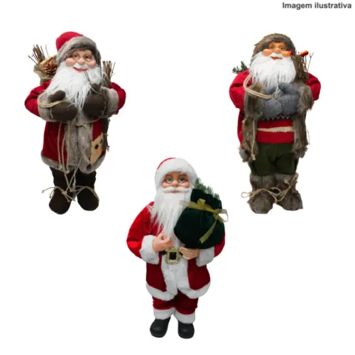 Papai Noel 30cm BR1930 – Decoração Natalina Sortida
