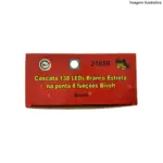 Cascata Estrelas 138 LEDs Branco 21659 – Iluminação Natalina Bivolt - Imagem 3
