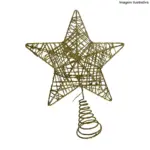Ponteira Aramada Dourada E72063 – Toque de Elegância para o Natal