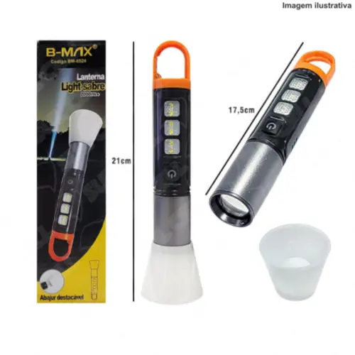 Lanterna Ajustável 200m+ BM-8524 – Alcance Potente e Iluminação Direcionável