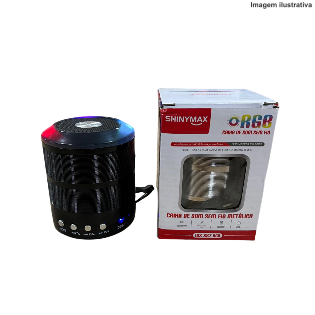 24-8e04f906affb7f590117305628236556-1024-1024 Caixa de Som Sem Fio LED RGB WS-887 KA-887 – Som Envolvente e Visual Incrível - Imagem 1