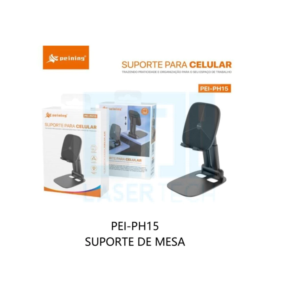 2ae8149d2b018823254ac572ae16ef59-bc2e7fedad1270fcd917224498296387-1024-1024 Suporte de Mesa para Celular PEI-PH15 Peining – Ajustável e Estável - Imagem 1