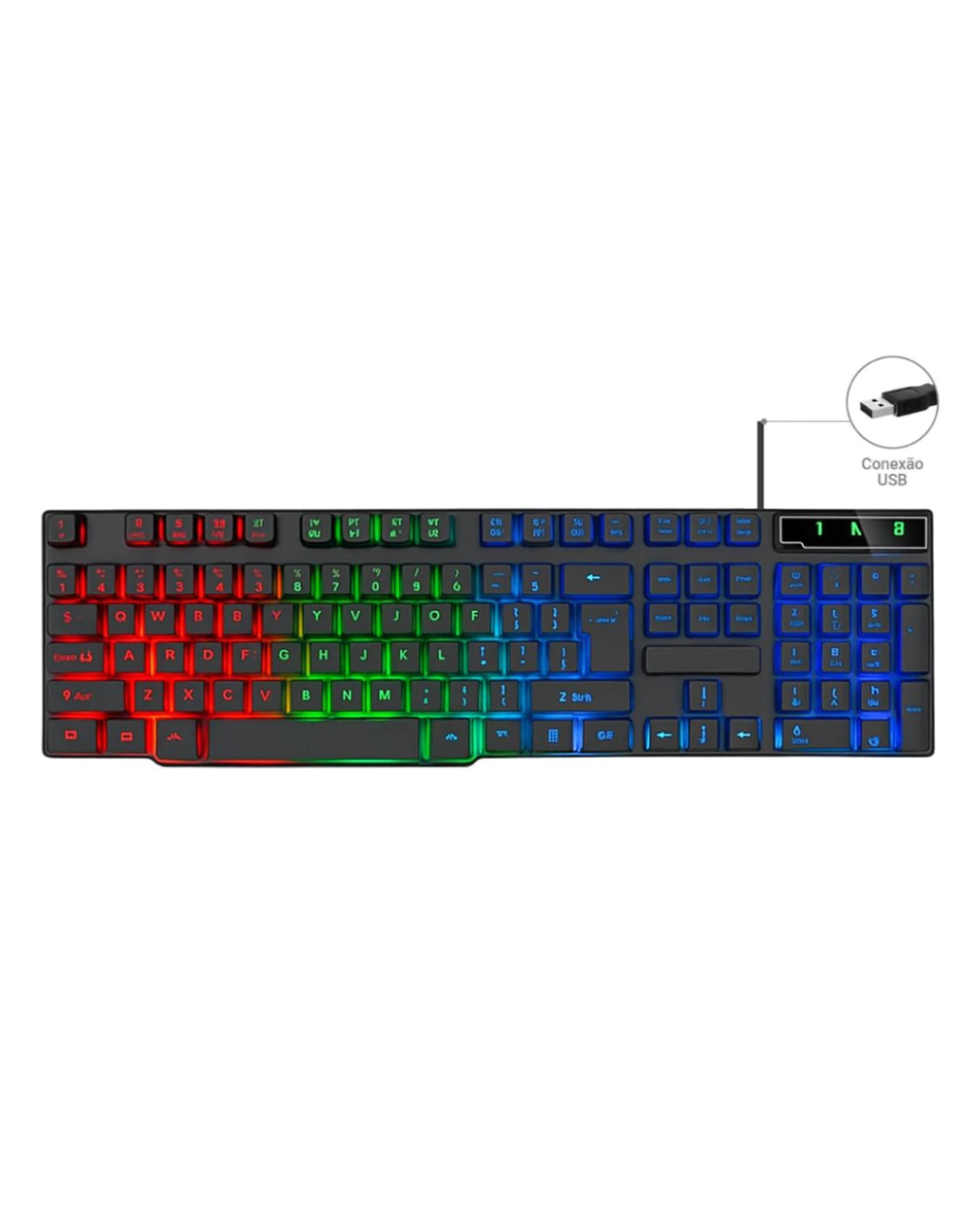 3-15-d243af6b1a1b37d2de17558083591176-1024-1024 Teclado Gamer USB BM-T05 – Iluminação RGB e Desempenho - Imagem 1