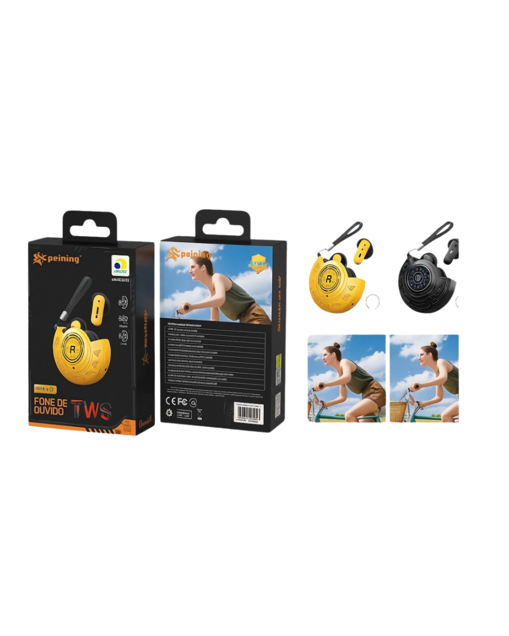 3-2-70d128d72aa9b10e4817558080272376-1024-1024 Fone de Ouvido TWS PEI-EP81 – Bluetooth 5.3 e Som Envolvente - Imagem 1