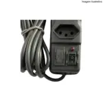 Protetor Elétrico 3 Metros com 6 Tomadas – Proteção e Organização - Imagem 3