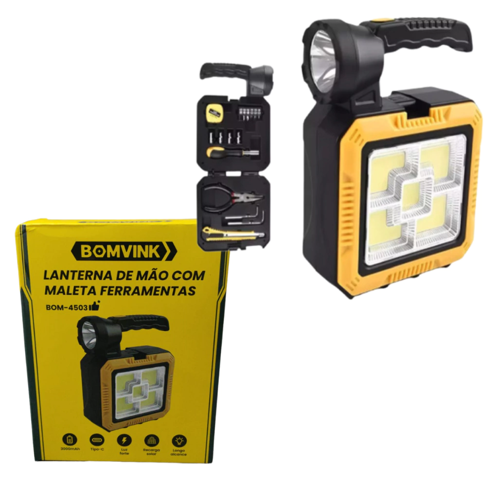3000-2-2903ef1c433fa9bce017386108256344-1024-1024 Lanterna de Mão com Maleta de Ferramentas BOM-4503 – Completa e Portátil - Imagem 1