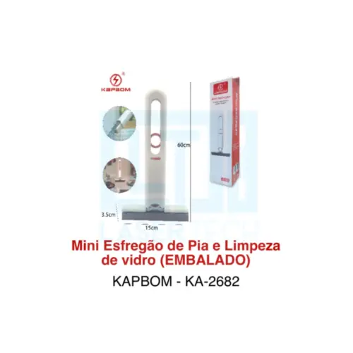 Mini Mop Esfregão para Pia e Vidro KA-2682 KAPBOM – Praticidade e Agilidade